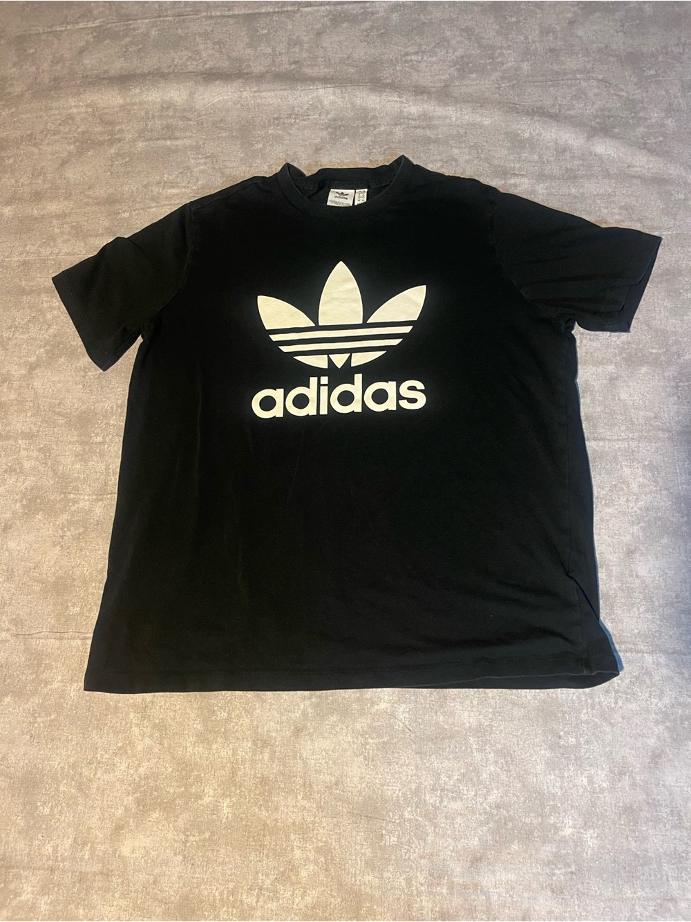 Adidas Trefoil Logo Black Youth XL T-Shirt